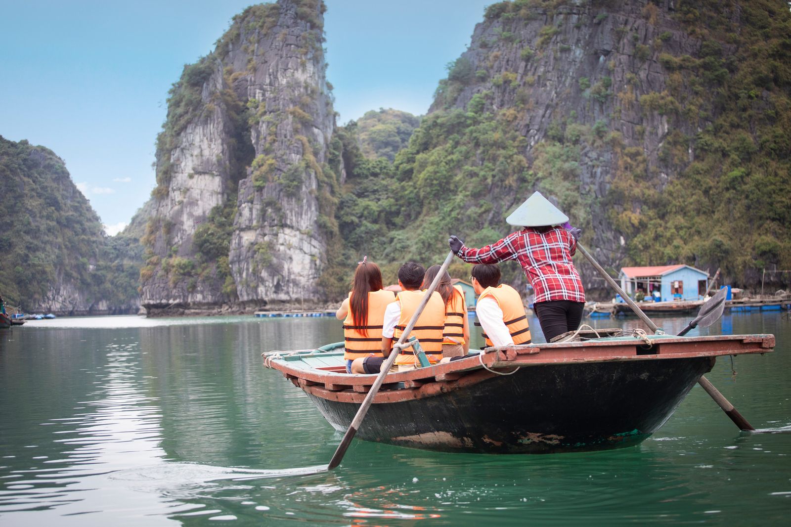 Indochine-style restaurant on board