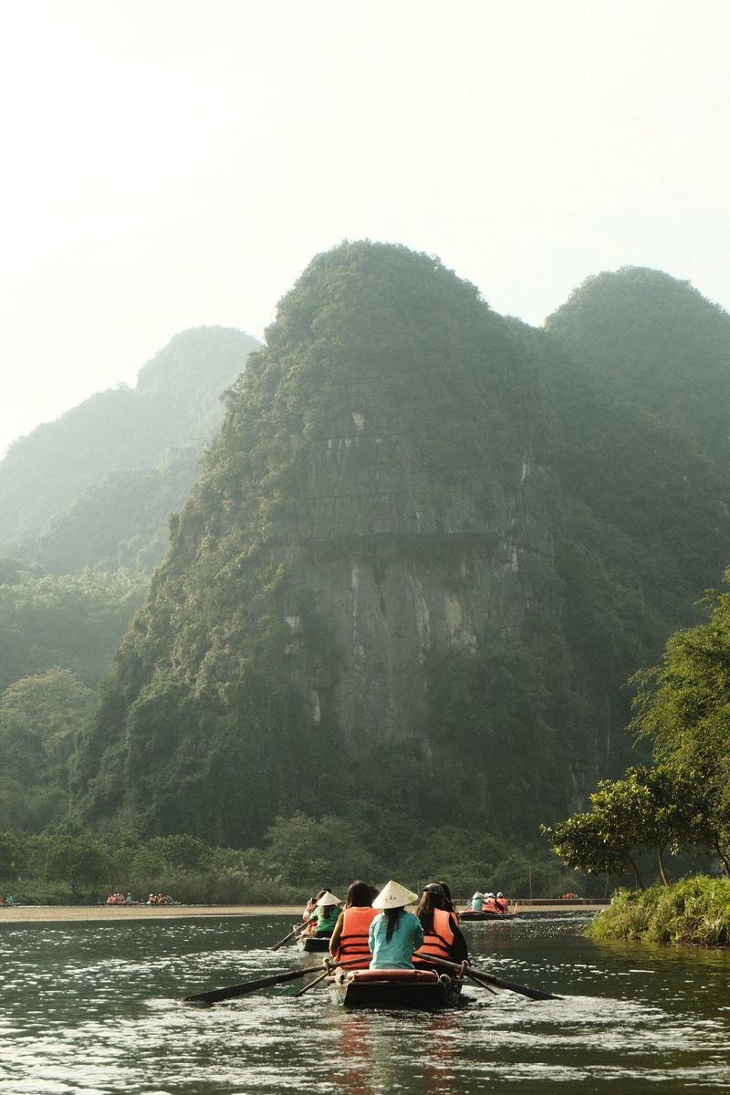 Rowing through the Ninh Binh karst